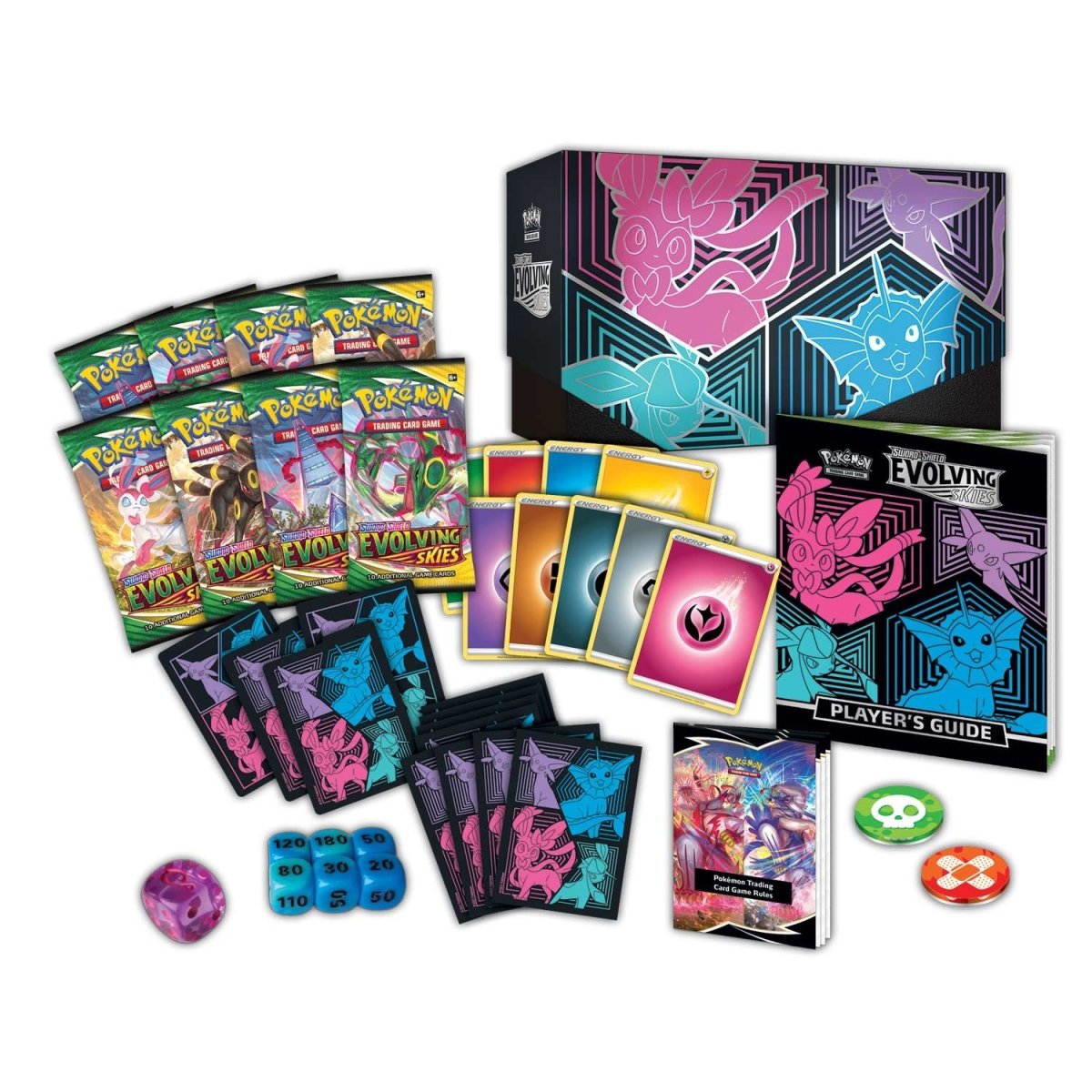 Sword & Shield-Evolving Skies Center Elite Trainer Box (Vaporeon, Espeon, Glaceon & Sylveon)